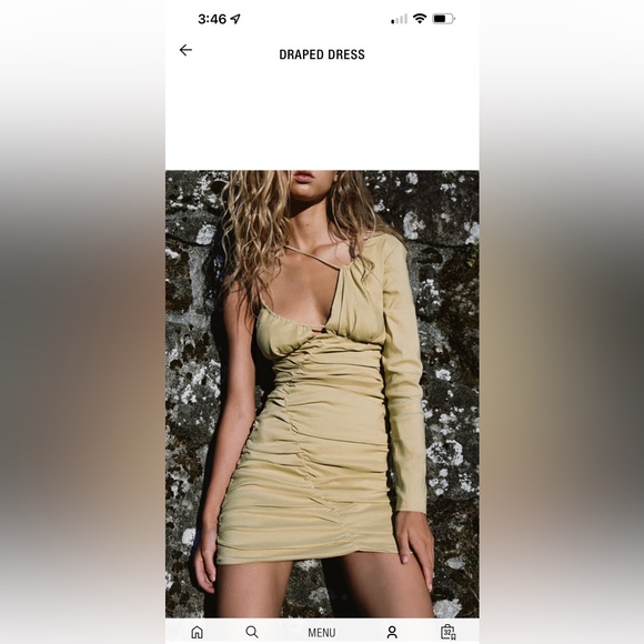 Black Zara draped dress size small - Picture 2 of 2